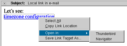 LocalLink context menu in Thunderbird